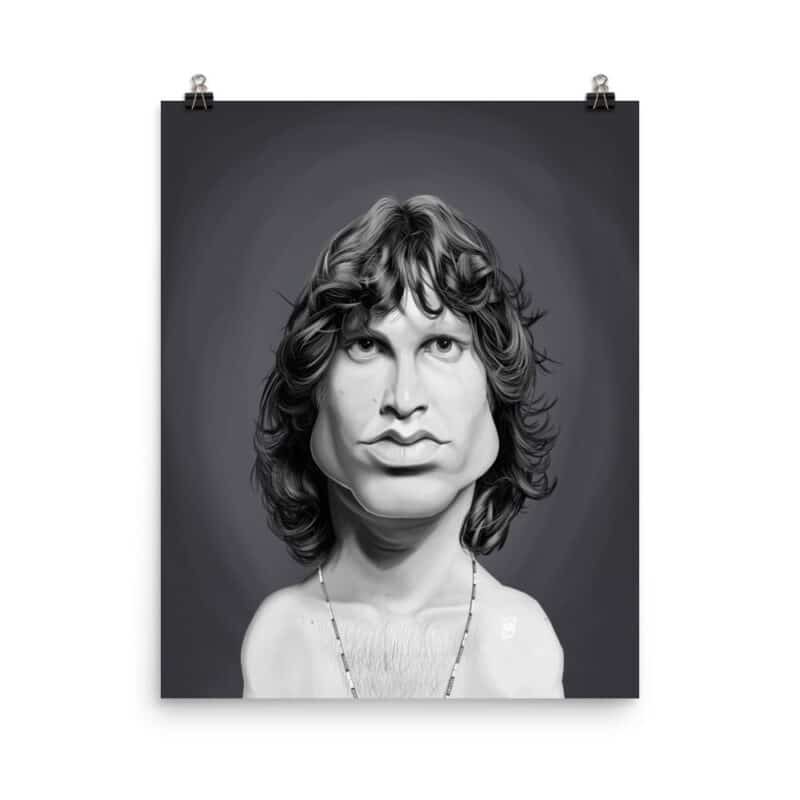 Jim Morrison (Celebrity Sunday) Art Print Poster - rob art | illustration