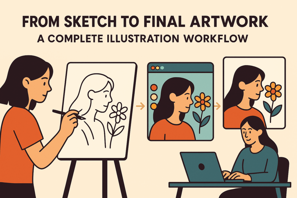 From Sketch to Final Artwork: A Complete Illustration Workflow